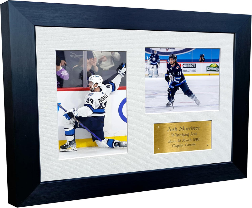 Kitbags & Lockers 12x8 A4 Josh Morrissey Jets NHL Autographed Signed Photo Photograph Picture Frame Ice Hockey Poster Gift Triple G