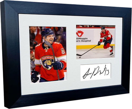 Kitbags & Lockers 12x8 A4 Sam Reinhart Florida Panthers NHL Autographed Signed Signature Photo Photograph Picture Frame Ice Hockey Poster Gift Triple