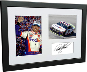 Kitbags & Lockers 12x8 A4 Denny Hamlin NASCAR No. 11 Toyota Camry Signed Autographed Photo Photograph Picture Frame Poster Gift Triple