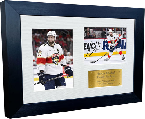 Kitbags & Lockers 12x8 A4 Aaron Ekblad Florida Panthers NHL Autographed Signed Signature Photo Photograph Picture Frame Ice Hockey Poster Gift Triple G