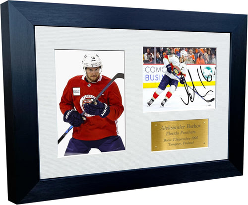 Kitbags & Lockers 12x8 A4 Aleksander Barkov Florida Panthers NHL Autographed Signed Signature Photo Photograph Picture Frame Ice Hockey Poster Gift Triple G