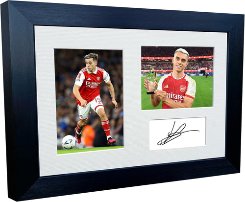 12x8 A4 Signed Leandro Trossard Arsenal F.C. Autographed Autograph Signed Photograph Photo Picture Frame Football Soccer Poster Gift Triple