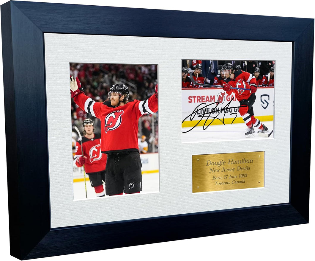Kitbags & Lockers 12x8 A4 Dougie Hamilton New Jersey Devils NHL Autographed Signed Photo Photograph Picture Frame Ice Hockey Poster Gift Triple G