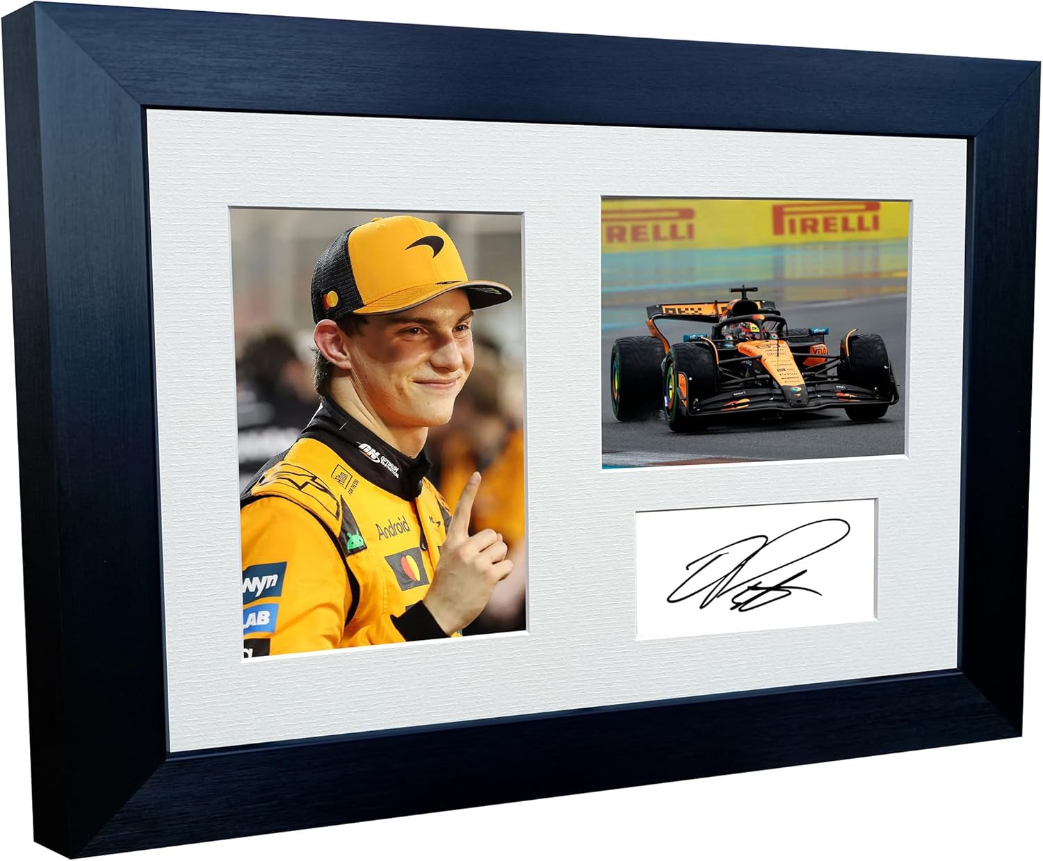 Kitbags & Lockers 12x8 A4 Oscar Piastri Triple Grand Prix McLaren Car Autographed Signed Signature Photo Photograph Picture Frame Racing Formula 1 F1 Poster Gift 1