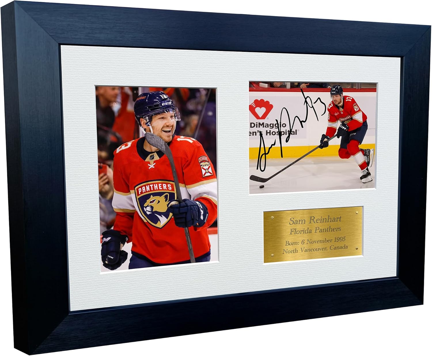 Kitbags & Lockers 12x8 A4 Sam Reinhart Florida Panthers NHL Autographed Signed Signature Photo Photograph Picture Frame Ice Hockey Poster Gift Triple G