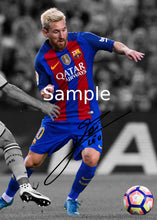 Load image into Gallery viewer, Kitbags &amp; Lockers 2016/17 Signed Lionel Messi Neymar Jr Luis Suarez Barcelona Photo Picture Photograph Autographed