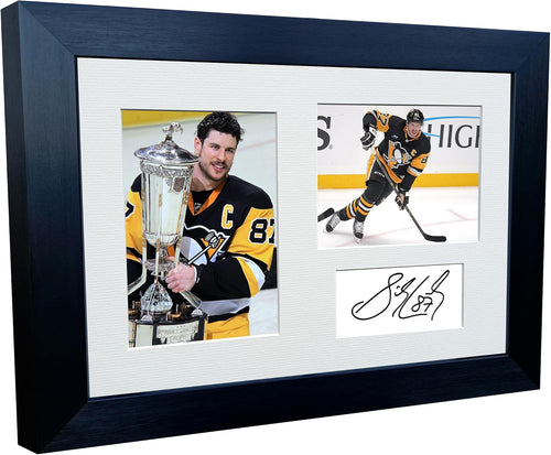 Kitbags & Lockers 12x8 A4 Sidney Crosby Pittsburgh Penguins NHL Autographed Signed Photo Photograph Picture Frame Ice Hockey Poster Gift Triple
