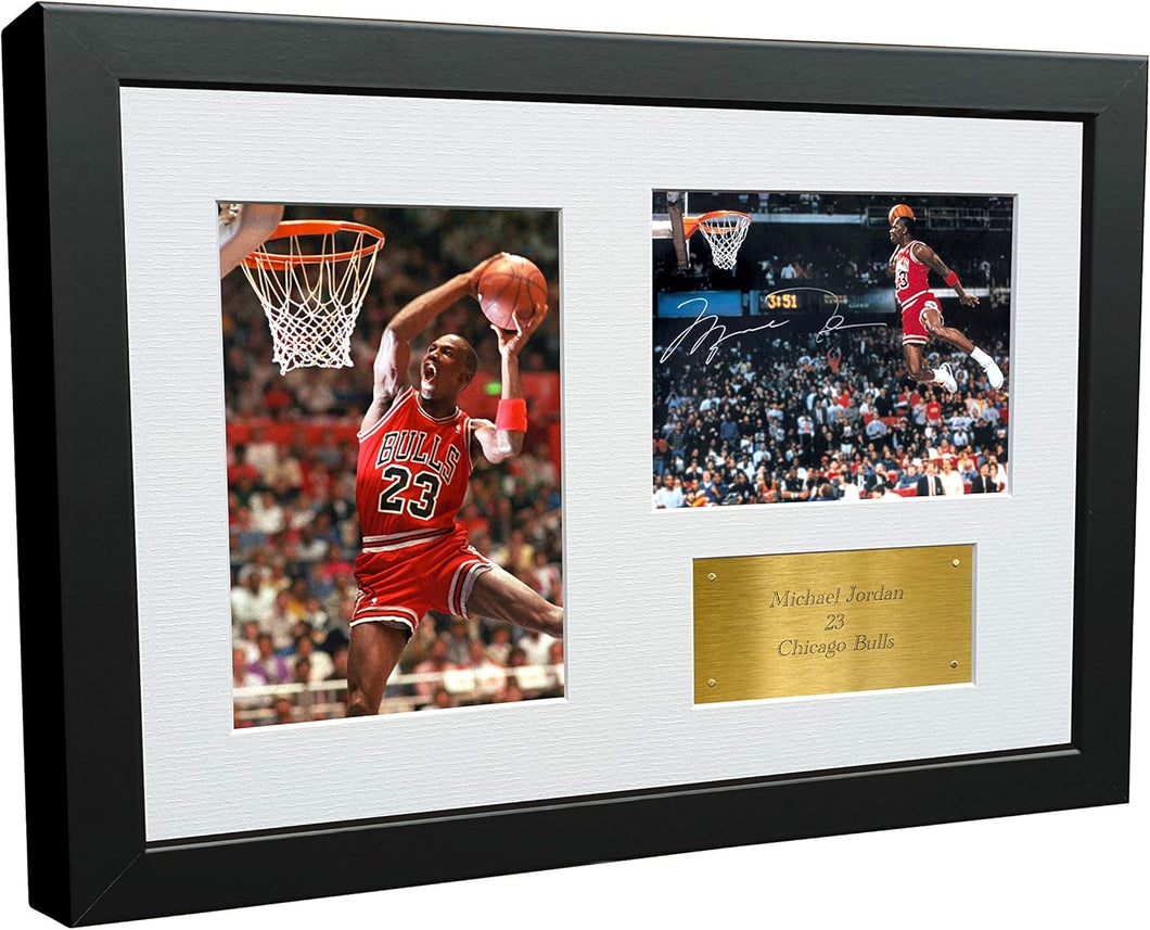 Kitbags & Lockers A4 Signed Michael Jordan Chicago Bulls Famous Foul Line Dunk 1988