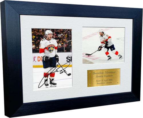 Kitbags & Lockers 12x8 A4 Brandon Montour Florida Panthers NHL Autographed Signed Signature Photo Photograph Picture Frame Ice Hockey Poster Gift Triple G