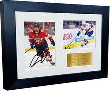 Load image into Gallery viewer, Kitbags &amp; Lockers 12x8 A4 Florida Panthers AJ Greer Stanley Cup Champions 2025 NHL Autograph Signed Signature Photo Photograph Picture Frame Ice Hockey Poster Gift Triple G