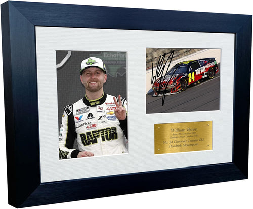 Kitbags & Lockers 12x8 A4 William Byron 2024 NASCAR No. 24 Chevrolet Camaro ZL1 Hendrick Motorsports Signed Autographed Signature Photo Photograph Picture Frame Poster Celebration Gift G