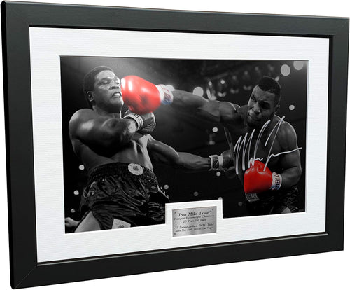 Kitbags & Lockers Mike Tyson vs Trevor Berbick Youngest Champion 12x8 A4 Autographed Signed Photo Photograph Picture Frame Boxing Gift BW