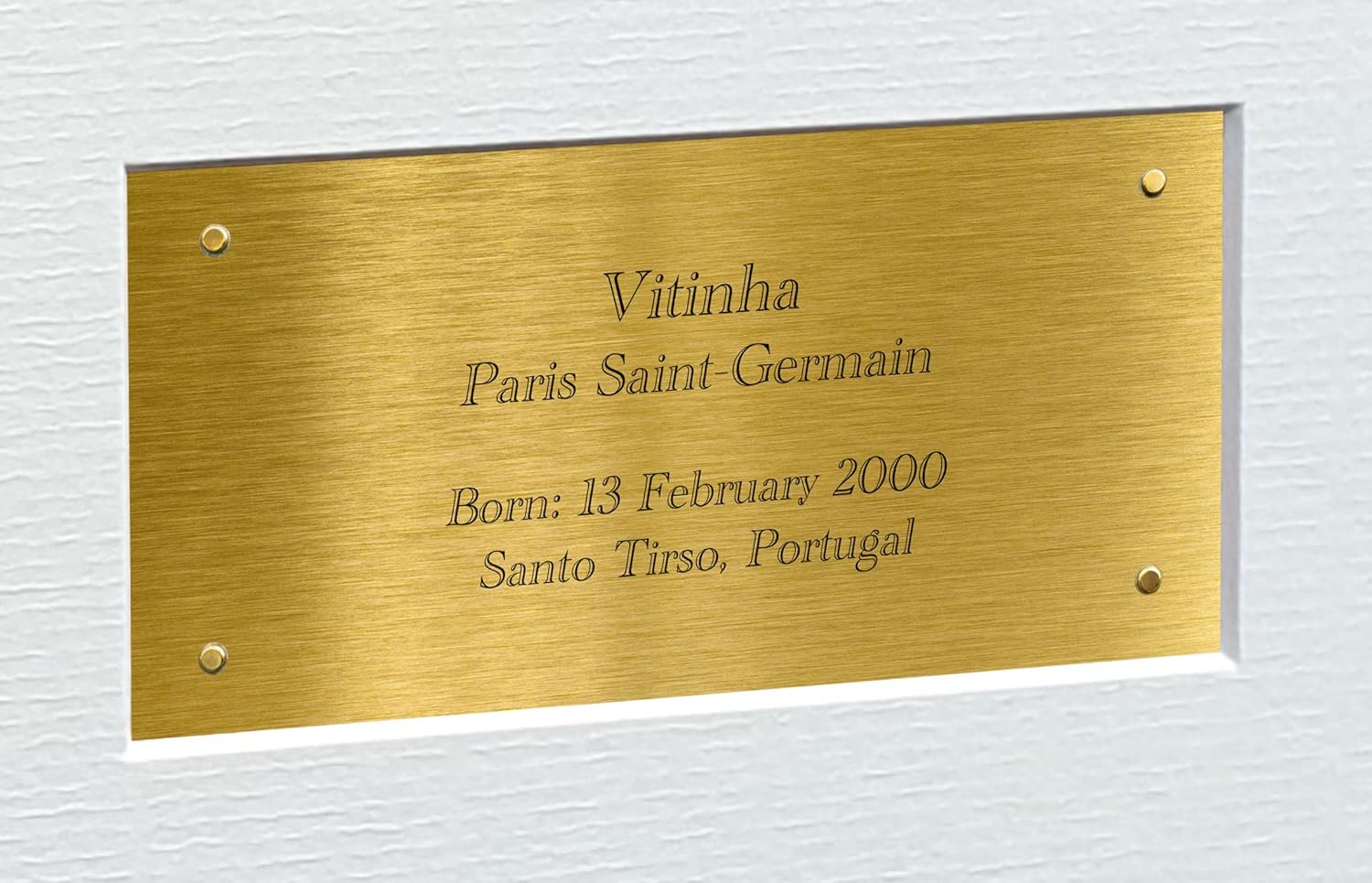 12x8 A4 Signed Vitinha Paris Saint-Germain PSG Autographed Photo Photograph Picture Frame Football Soccer Gift Triple G 2