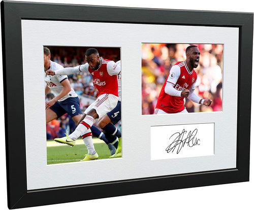 12x8 A4 Signed Alexandre Lacazette Arsenal FC Autographed Photo Photograph Picture Frame Football Soccer Poster Gift