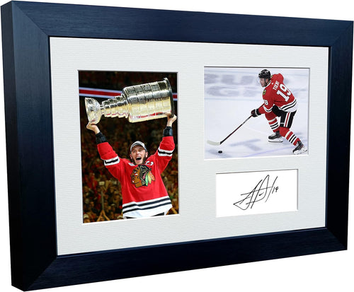 Kitbags & Lockers 12x8 A4 Jonathan Toews Chicago Blackhawks NHL Autographed Signed Photo Photograph Picture Frame Ice Hockey Poster Gift Triple