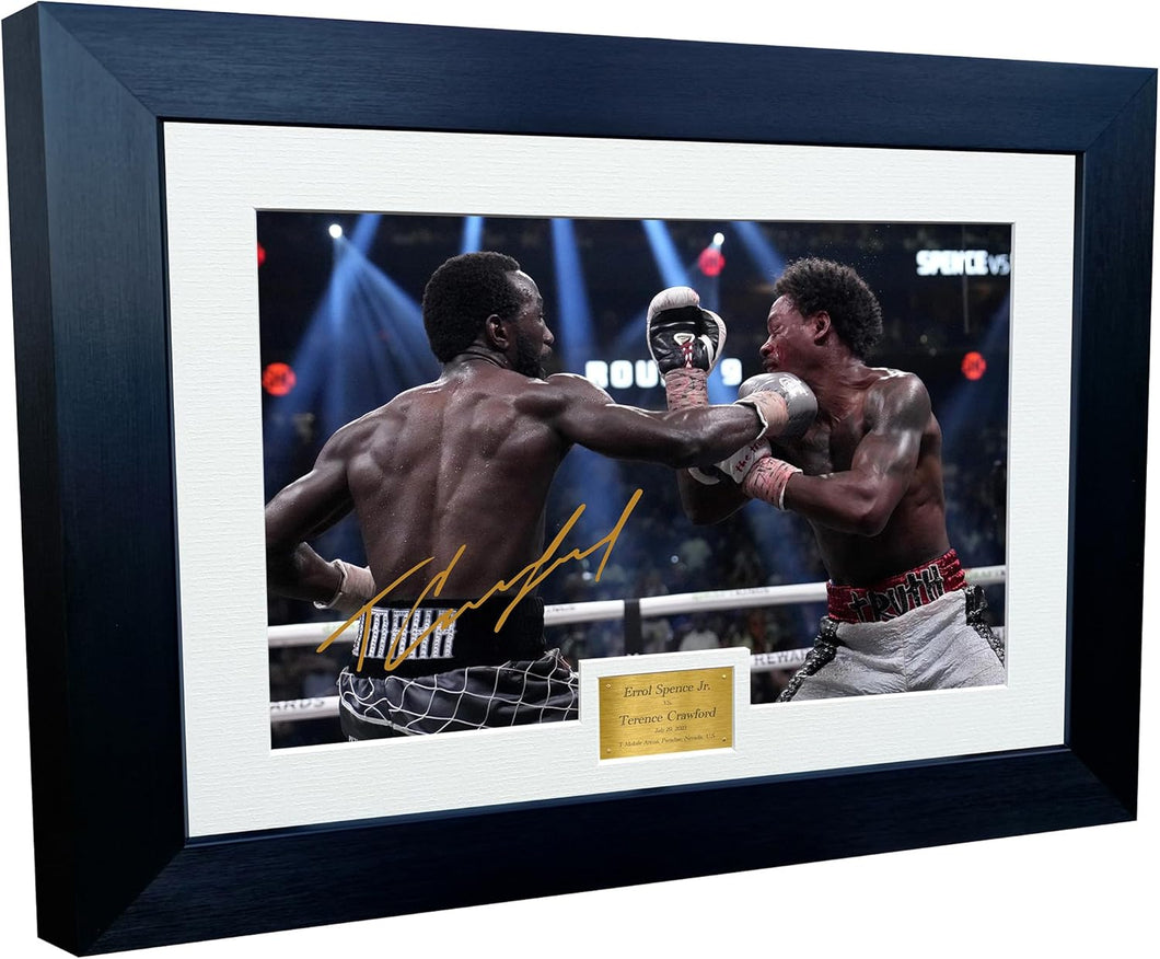 Kitbags & Lockers Terence Crawford Vs Errol Spence Jr. Boxing Autographed Signed 12x8 A4 Photo Photograph Picture Frame Poster Gift RH