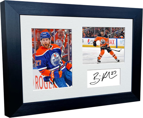 Kitbags & Lockers 12x8 A4 Brett Kulak Edmonton Oilers NHL Autographed Signed Signature Photo Photograph Picture Frame Ice Hockey Poster Gift Triple