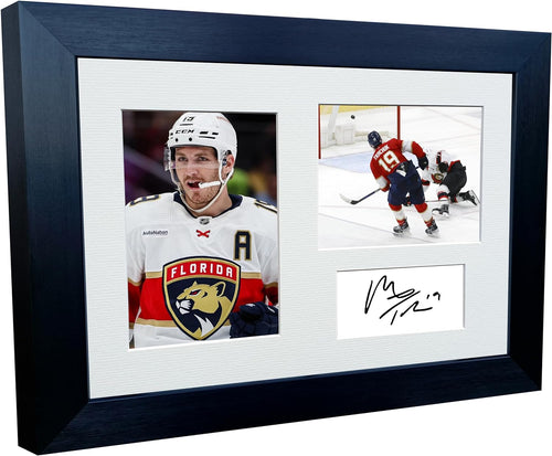 Kitbags & Lockers 12x8 A4 Matthew Tkachuk Florida Panthers NHL Autographed Signed Photo Photograph Picture Frame Ice Hockey Poster Gift Triple
