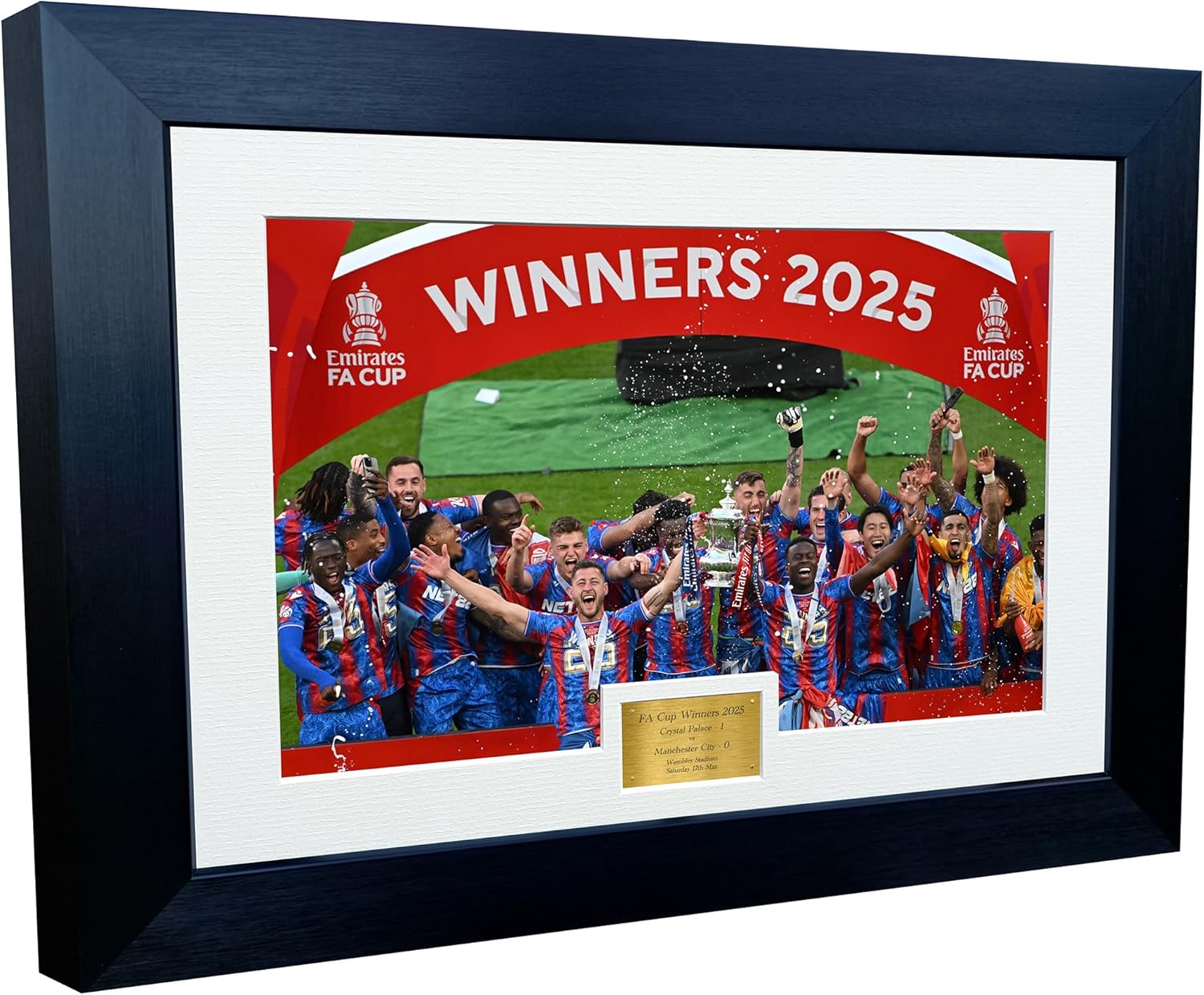 12x8 A4 Crystal Palace FC FA Cup Winners 2025 Celebration Eze Mateta Henderson Munoz Nketiah Picture Frame Photograph Photo Poster Football Soccer Gift