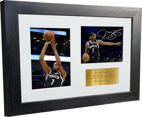 Kitbags & Lockers 12x8 A4 Kevin Durant Brooklyn Nets Autographed Signed Photo Photograph Picture Frame Basketball Poster Gift G