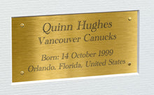 Load image into Gallery viewer, Kitbags &amp; Lockers 12x8 A4 Quinn Hughes Vancouver Canucks NHL Autographed Signed Signature Photo Photograph Picture Frame Ice Hockey Poster Gift Triple G