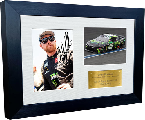 Kitbags & Lockers 12x8 A4 Tyler Reddick 2024 NASCAR Cup Series No. 45 Toyota Camry XSE for 23XI Racing Signed Autographed Signature Photo Photograph Picture Frame Poster Celebration Gift G