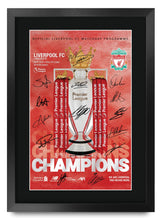 Load image into Gallery viewer, HWC Trading Liverpool 2025 Champions Gift Premier League Season 24-25 Winners Printed Memorabilia Signed Autograph Photograph Display for Football Fans and Supporters - A3 Framed