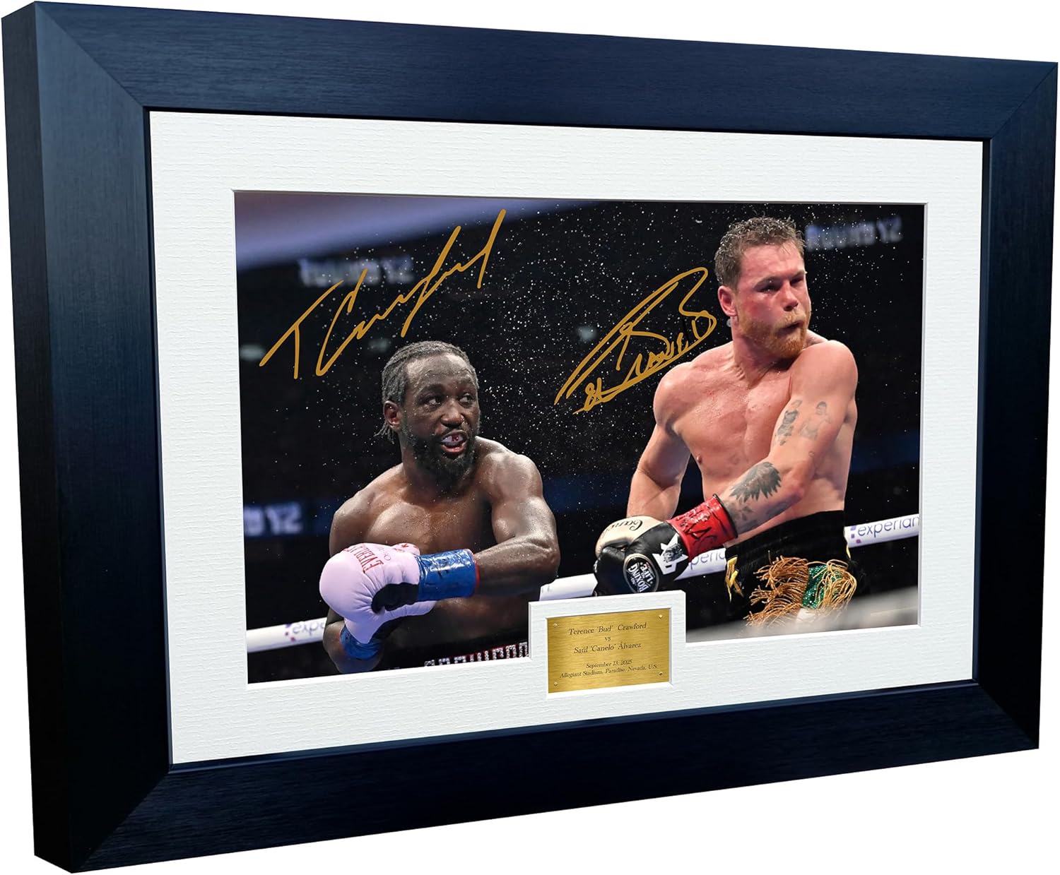 Kitbags & Lockers 12x8 A4 Signed Terence Crawford vs Canelo Alvarez Boxing Autographed Photo Photograph Picture Frame Signature Poster Gift 1