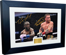 Load image into Gallery viewer, Kitbags &amp; Lockers 12x8 A4 Signed Terence Crawford vs Canelo Alvarez Boxing Autographed Photo Photograph Picture Frame Signature Poster Gift 1