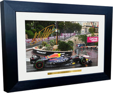 Load image into Gallery viewer, Kitbags &amp; Lockers 12x8 A4 Max Verstappen Red Bull Racing Monaco Grand Prix Winner 2023 Autographed Signed Photo Photograph Picture Frame Racing Formula 1 F1 Poster Gift