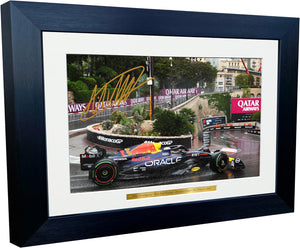 A4 12x8 Max Verstappen Red Bull Racing Monaco Grand Prix Winner 2023 Signed Photo Photograph Picture Formula 1 F1