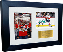 Load image into Gallery viewer, Kitbags &amp; Lockers 12x8 A4 Florida Panthers Uvis Balinskis Stanley Cup Champions 2025 NHL Autograph Signed Signature Photo Photograph Picture Frame Ice Hockey Poster Gift Triple G