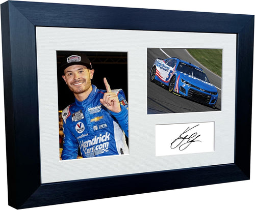 Kitbags & Lockers 12x8 A4 Kyle Larson 2024 NASCAR No. 5 Chevrolet Camaro ZL1 Hendrick Motorsports Signed Autographed Signature Photo Photograph Picture Frame Poster Gift