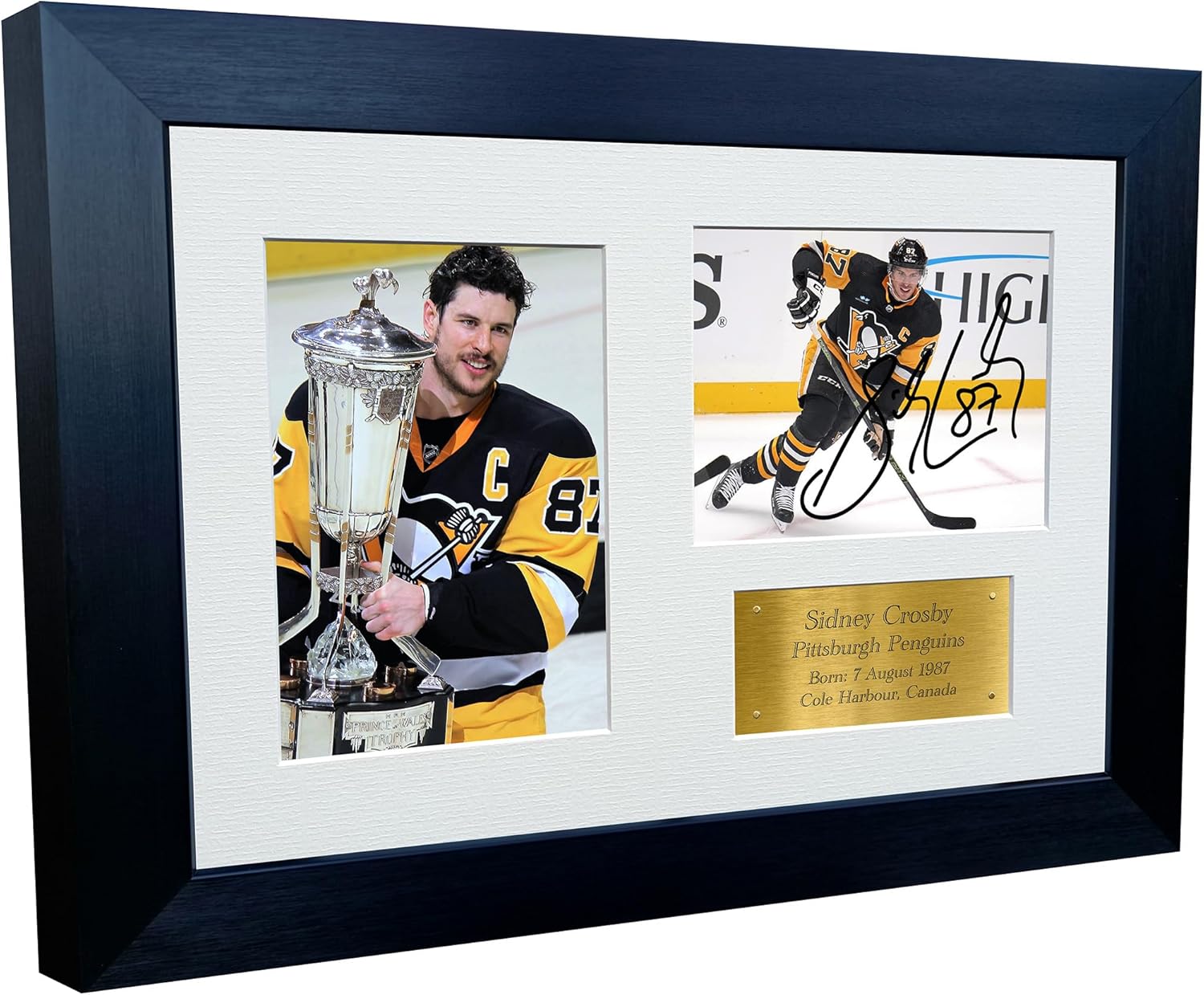 Kitbags & Lockers 12x8 A4 Sidney Crosby Pittsburgh Penguins NHL Autographed Signed Photo Photograph Picture Frame Ice Hockey Poster Gift Triple G