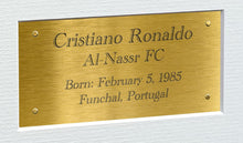 Load image into Gallery viewer, 12x8 A4 Signed Cristiano Ronaldo Al-Nassr FC Autographed Signed Photograph Picture Frame Football Soccer Poster Gift Gold