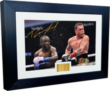 Load image into Gallery viewer, Kitbags &amp; Lockers 12x8 A4 Signed Terence Crawford vs Canelo Alvarez Boxing Autographed Photo Photograph Picture Frame Signature Poster Gift 2