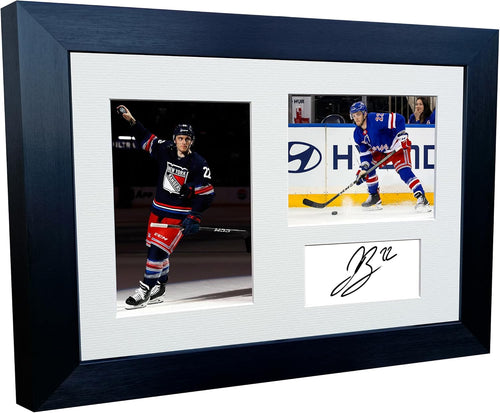 Kitbags & Lockers 12x8 A4 Jonny Brodzinski New York Rangers NHL Autographed Signed Photo Photograph Picture Frame Ice Hockey Poster Gift Triple