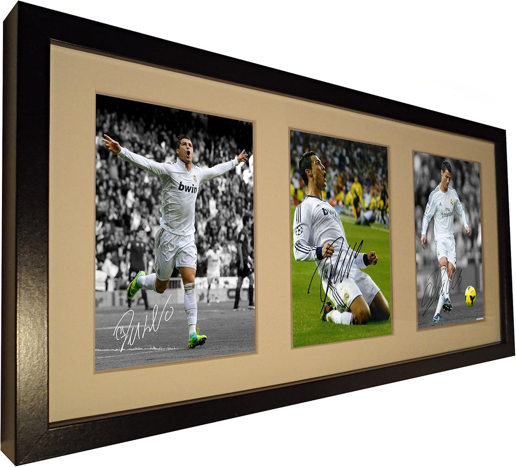 Kitbags & Lockers Signed Cristiano Ronaldo Autographed Real Madrid Photo Photograph Picture Frame Gift