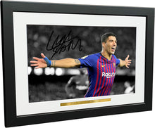 Load image into Gallery viewer, Kitbags &amp; Lockers 12x8 A4 Signed Luis Suarez - Barcelona - 2018/19 Season. Autographed Photo Photograph Picture Frame Gift