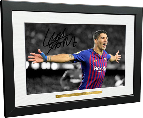 Kitbags & Lockers 12x8 A4 Signed Luis Suarez - Barcelona - 2018/19 Season. Autographed Photo Photograph Picture Frame Gift