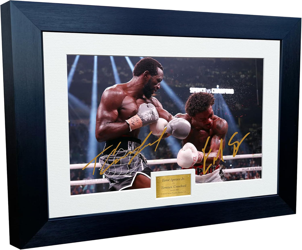 Kitbags & Lockers Terence Crawford Vs Errol Spence Jr. Boxing Autographed Signed 12x8 A4 Photo Photograph Picture Frame Poster Gift LH BA