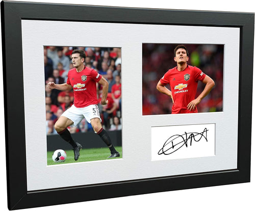 12x8 A4 Signed Harry Maguire Manchester United Autographed Photo Photograph Picture Frame Football Soccer Poster Gift