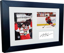 Load image into Gallery viewer, Kitbags &amp; Lockers 12x8 A4 Florida Panthers Mackie Samoskevich Stanley Cup Champions 2025 NHL Autograph Signed Signature Photo Photograph Picture Frame Ice Hockey Poster Gift Triple