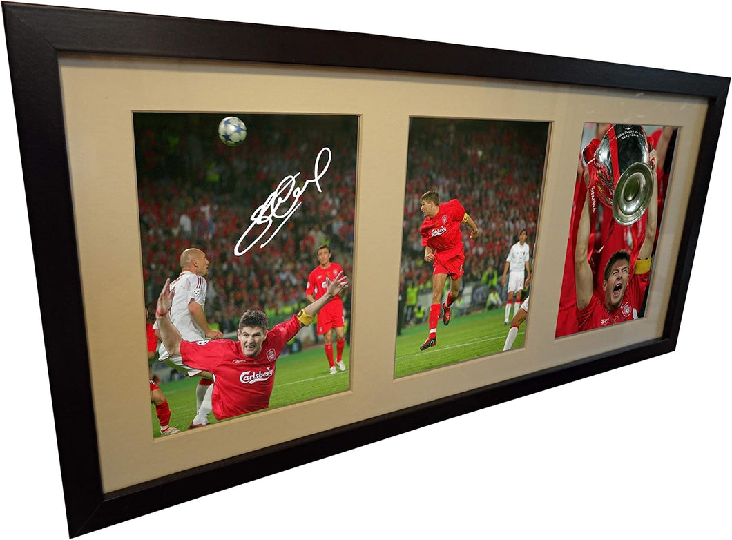Kitbags & Lockers Signed Autograph Steven Gerrard Liverpool European Istanbul Goal Photo Picture