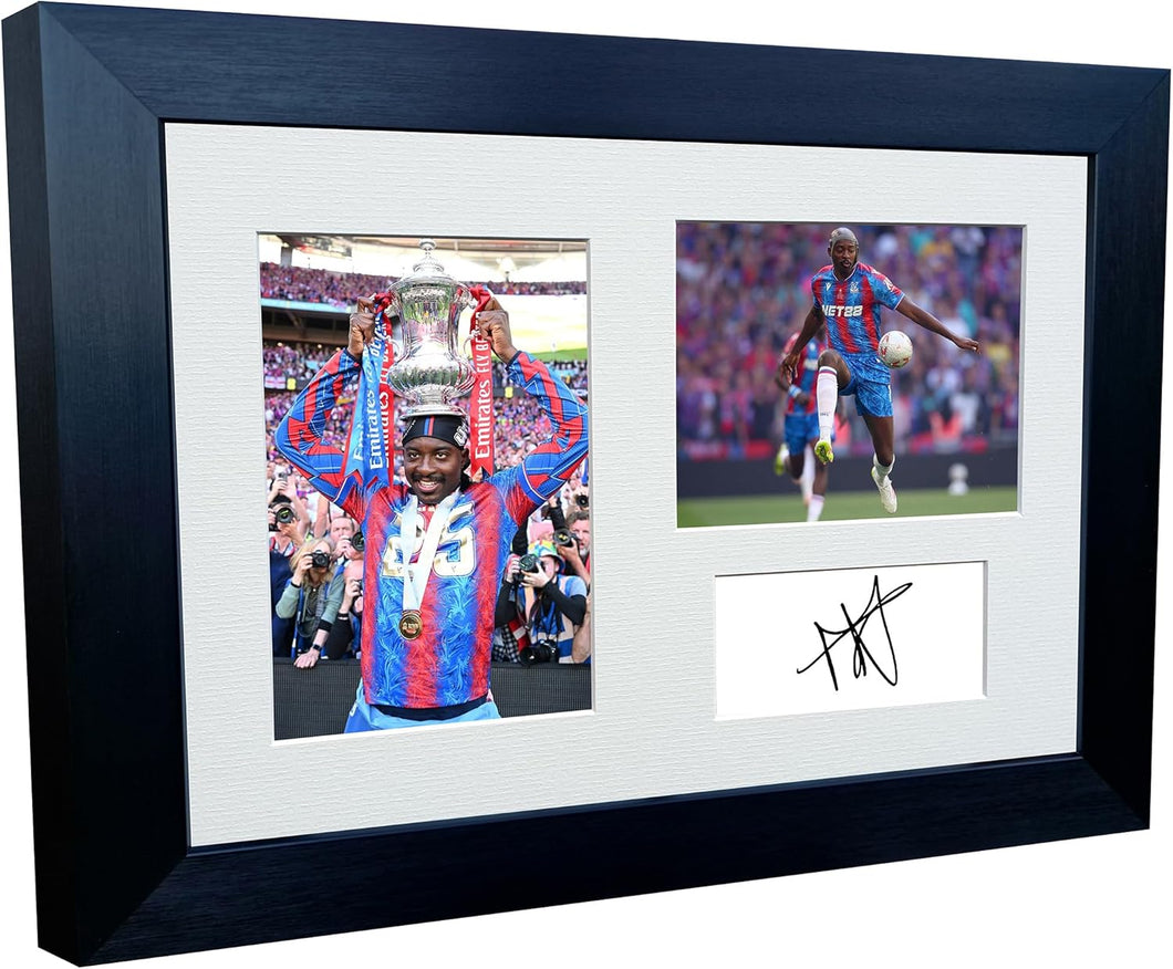 12x8 A4 Signed Jean Philippe Mateta Crystal Palace FC FA Cup Winners 2025 Autographed Autograph Signature Picture Frame Photograph Photo Poster Football Soccer Gift Triple
