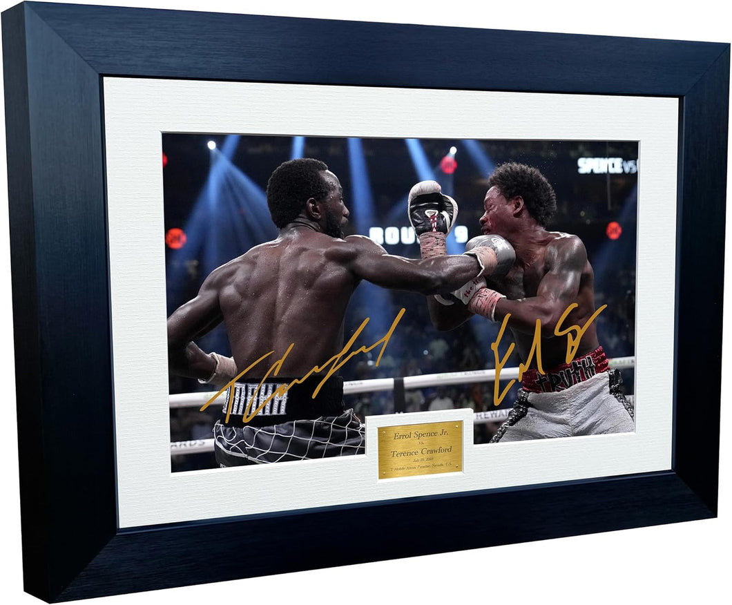 Kitbags & Lockers Terence Crawford Vs Errol Spence Jr. Boxing Autographed Signed 12x8 A4 Photo Photograph Picture Frame Poster Gift RH BA