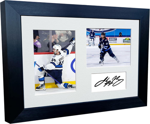 Kitbags & Lockers 12x8 A4 Josh Morrissey Jets NHL Autographed Signed Photo Photograph Picture Frame Ice Hockey Poster Gift Triple