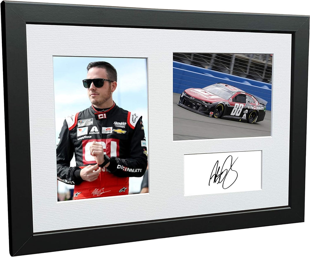 Kitbags & Lockers 12x8 A4 Alex Bowman NASCAR No. 88 Chevrolet Camaro ZL1 1LE Hendrick Motorsports Signed Autographed Photo Photograph Picture Frame Poster Gift Triple