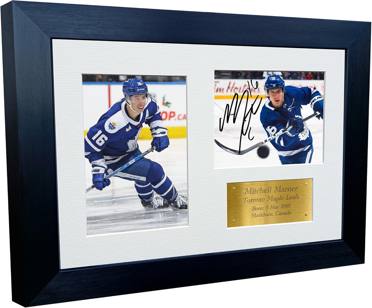 Kitbags & Lockers 12x8 A4 Mitchell Marner Toronto Maple Leafs NHL Autographed Signed Photo Photograph Picture Frame Ice Hockey Poster Gift Triple G