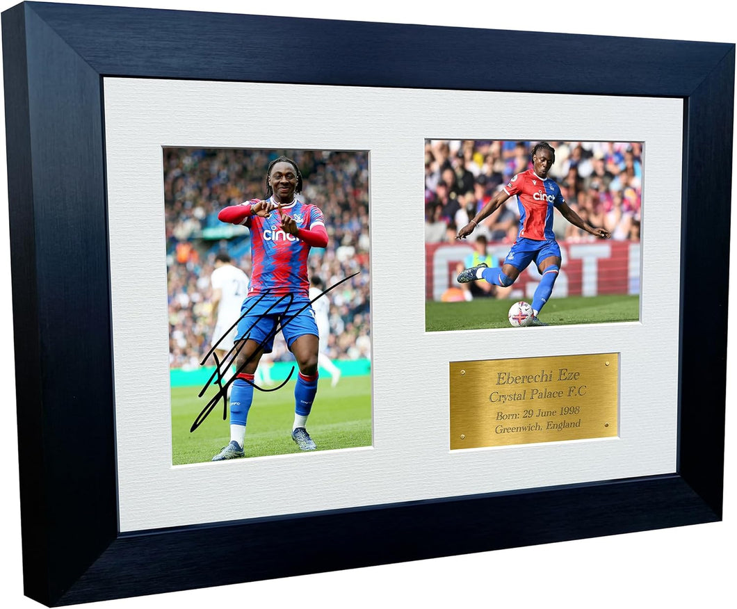 12x8 A4 Signed Eberechi Eze Crystal Palace Autographed Autograph Signed Signature Photograph Photo Picture Frame Football Soccer Poster Gift Triple G